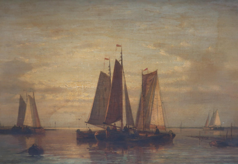 Attrib. Abraham Hulk II - Ships along Dutch Coast