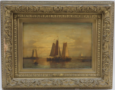 Attrib. Abraham Hulk II - Ships along Dutch Coast