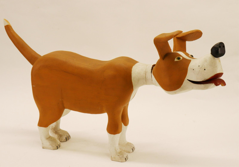 Bryan McNutt, Happy Dog, paint on wood