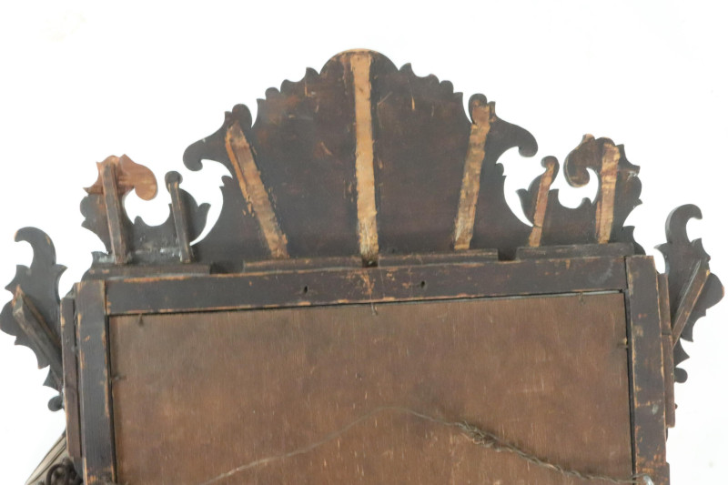 Antique Scroll-Cut Chippendale Wall Mirror