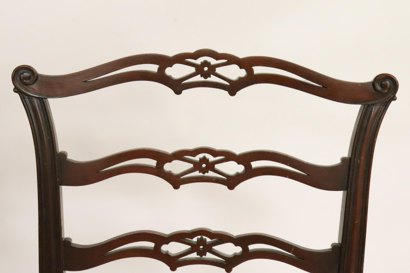 Set of 4 Chippendale Style Ribbon Back Side Chairs