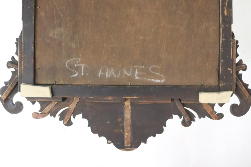 Antique Scroll-Cut Chippendale Wall Mirror