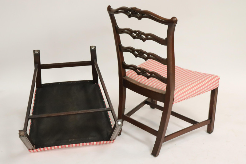 Set of 4 Chippendale Style Ribbon Back Side Chairs