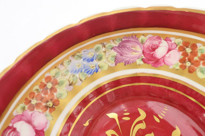 Porcelain French Berry Bowl &amp; Spoon and an Urn