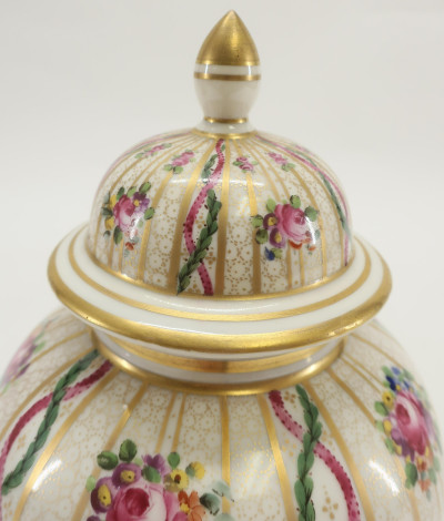 Porcelain French Berry Bowl &amp; Spoon and an Urn