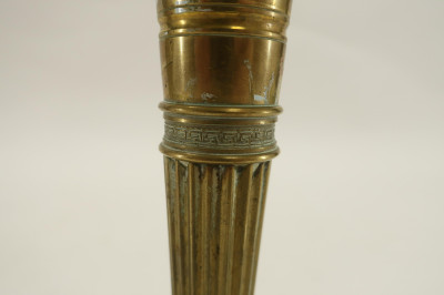 Pair of 19th C French Brass Candlesticks