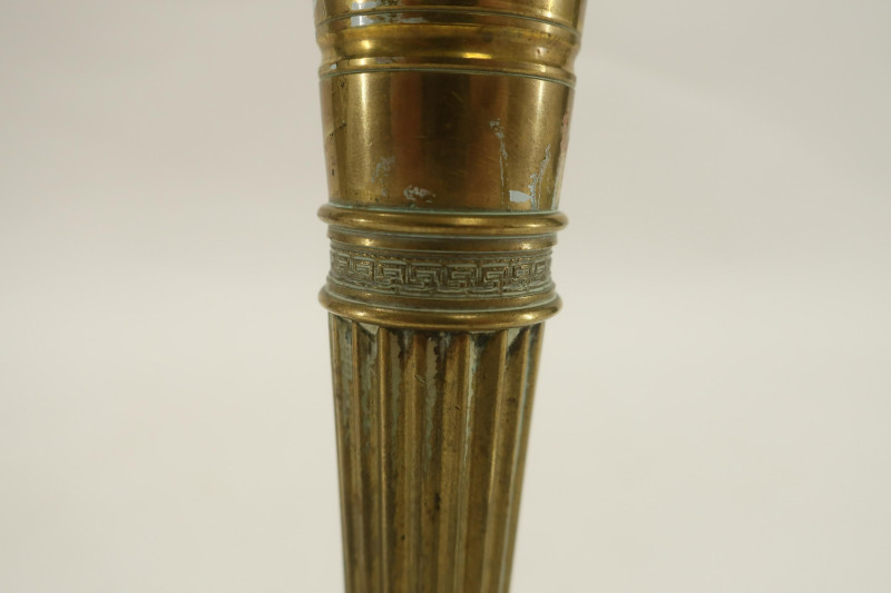 Pair of 19th C French Brass Candlesticks