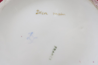 Porcelain French Berry Bowl &amp; Spoon and an Urn