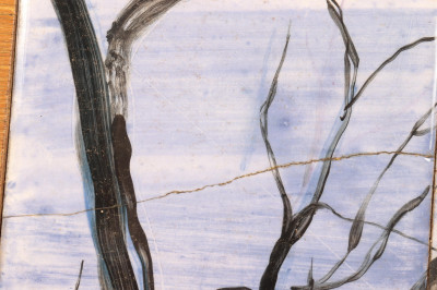 Bernard Lamotte for Knoll, tile/wood tabletop