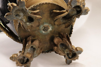 Empire Style Gilt Bronze Mounted Porcelain Urn