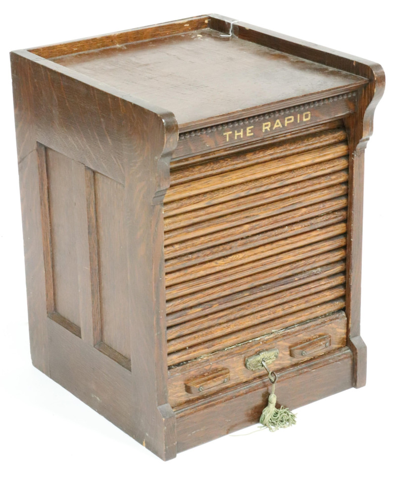 Oak "The Rapid" Tabletop Collector's Cabinet