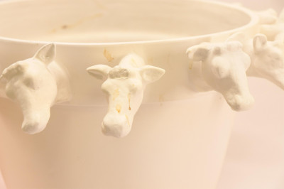 7 Red / Yellow Pottery Jardinieres