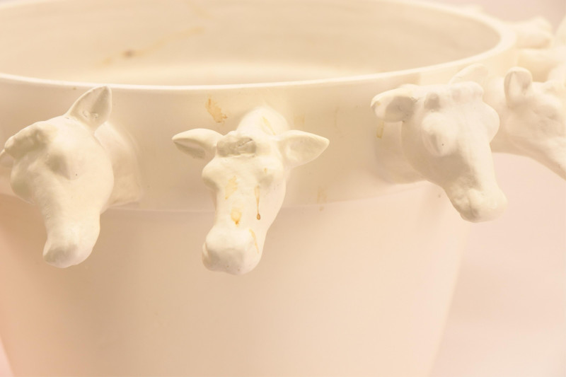 7 Red / Yellow Pottery Jardinieres