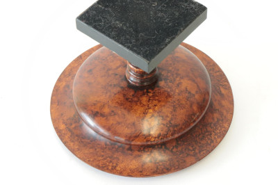 6 Burl Walnut Trays, Dishes &amp; Stand