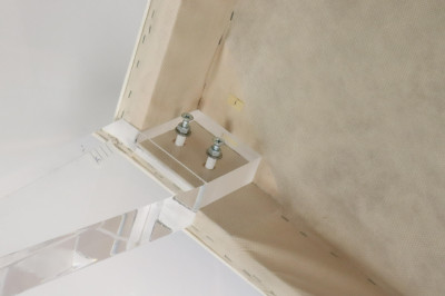 Contemporary Blue Bench with Lucite Legs