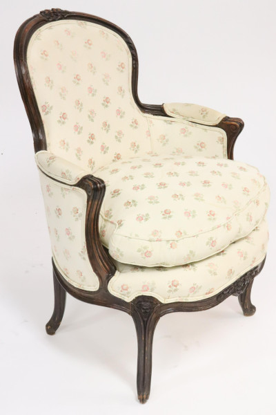 Louis XV Mahogany Fauteuil
