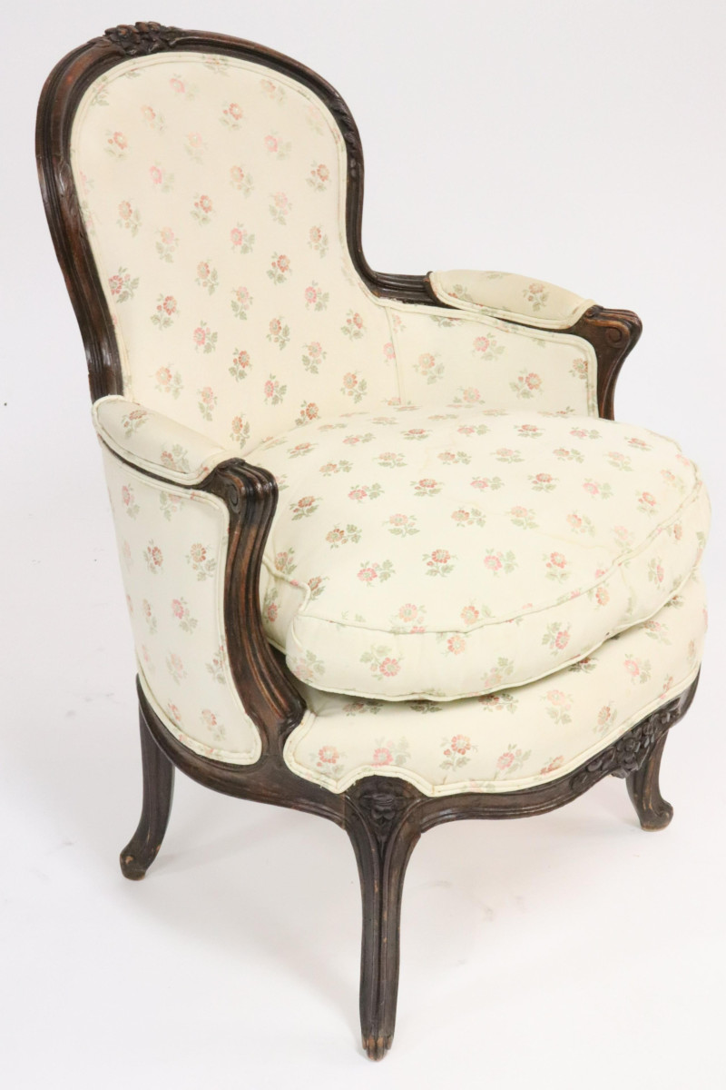 Louis XV Mahogany Fauteuil
