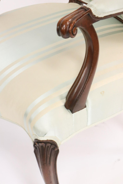 Hepplewhite Mahogany Open Arm Chair