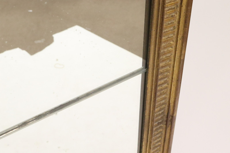 Large Louis XVI Style Gilt Rectangular Mirror