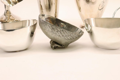 10 Silverplate &amp; Pewter Vases &amp; Other Items