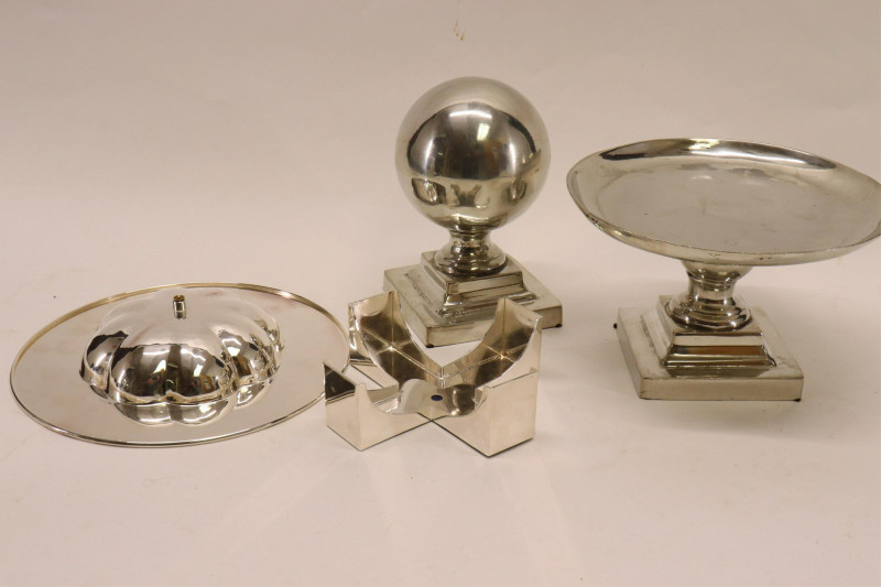 10 Silverplate &amp; Pewter Vases &amp; Other Items