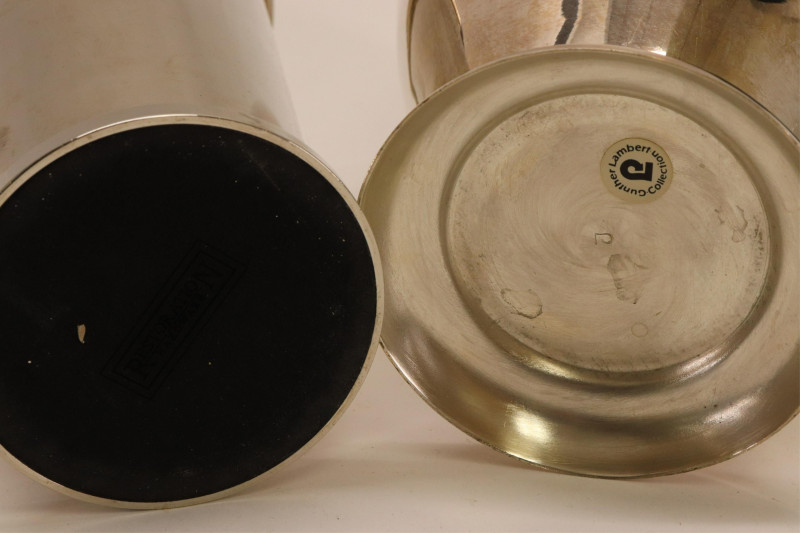 10 Silverplate &amp; Pewter Vases &amp; Other Items