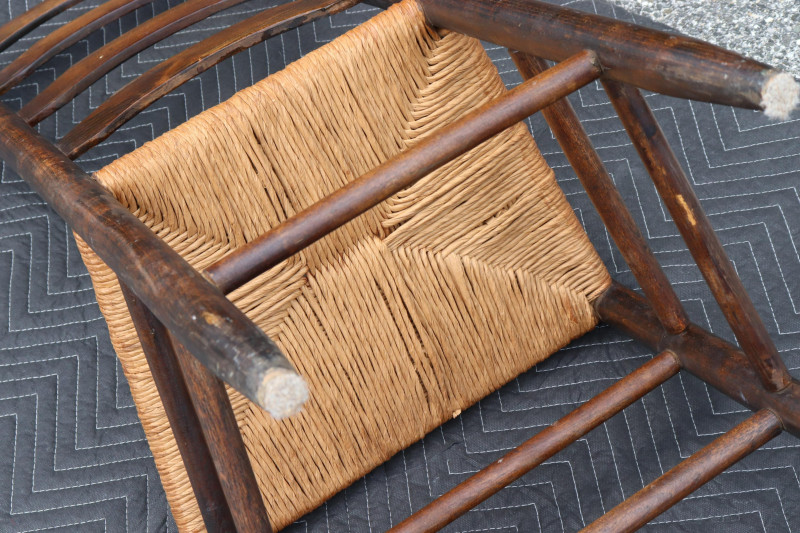 7 Wood/Rush Ladder Back Chairs