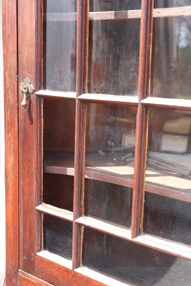 English Oak Corner Cupboard, L. 18th C.