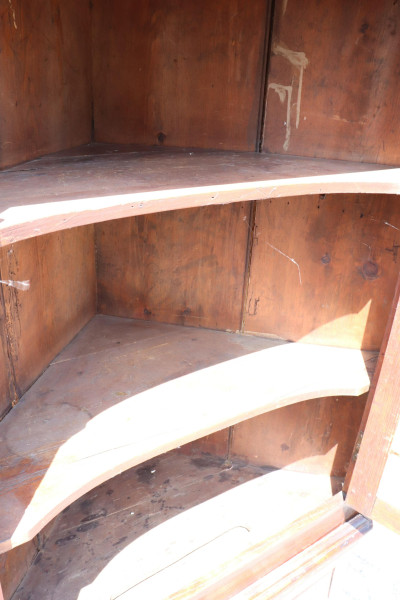 English Oak Corner Cupboard, L. 18th C.