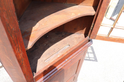 English Oak Corner Cupboard, L. 18th C.