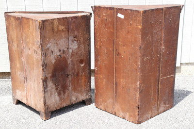 English Oak Corner Cupboard, L. 18th C.