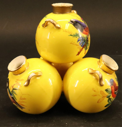 Royal Worchester 3 Flask Cluster Vase, c. 1900