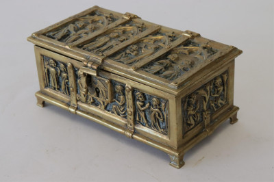 2 Gilt Bronze &amp; 2 Wood Boxes