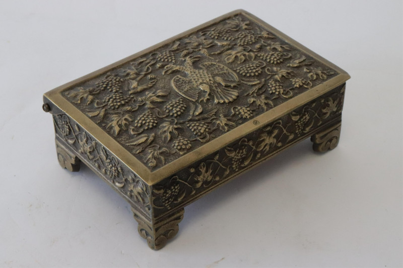 2 Gilt Bronze &amp; 2 Wood Boxes