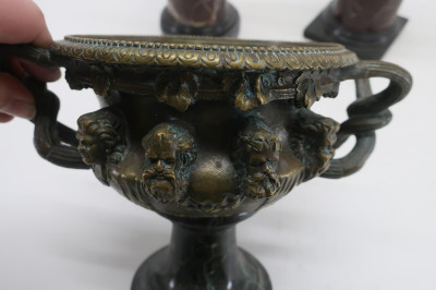 4 Bronze Urns