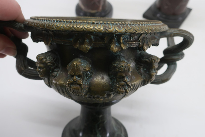 4 Bronze Urns