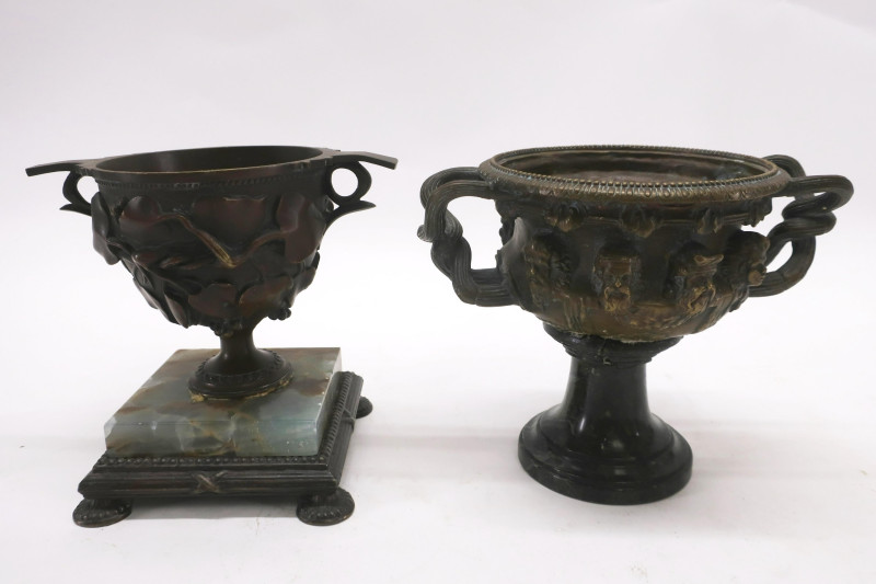4 Bronze Urns