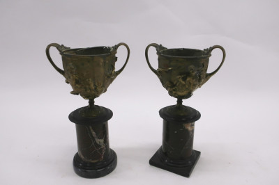 4 Bronze Urns
