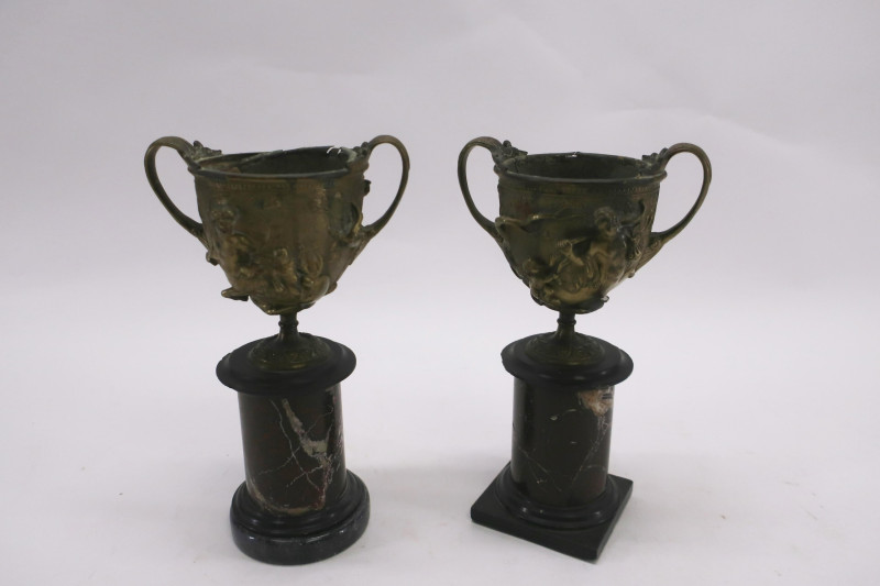 4 Bronze Urns