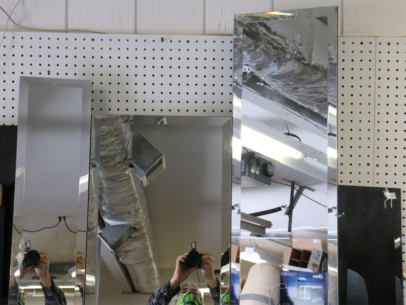 Contemporary Beveled Full Length Dressing Mirror