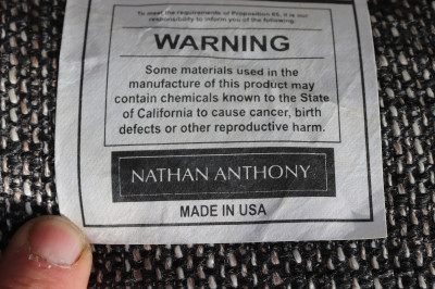 Nathan Anthony Chrome &amp; Cotton Sectional Couch