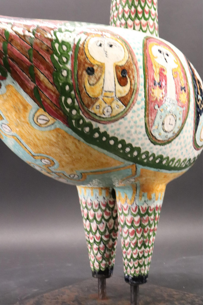 Birger Kaipianen, Curlew, Stoneware/Metal, c.1960