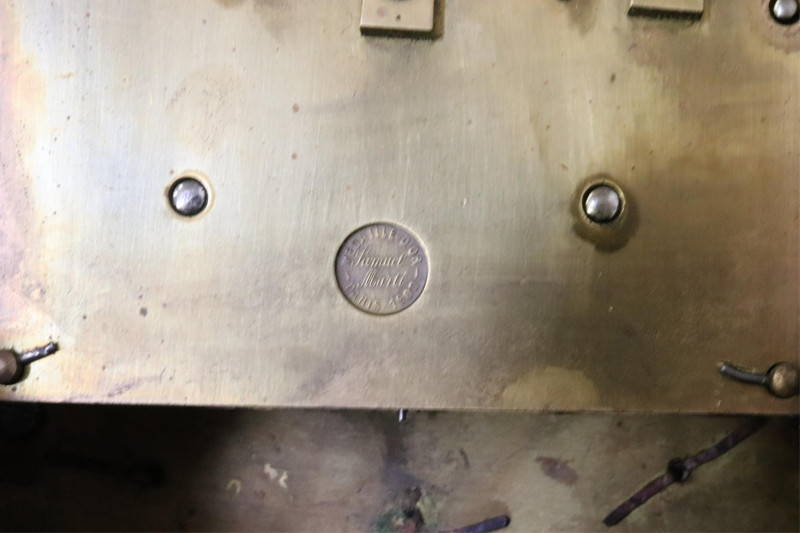 Boulle Marquetry Wall Clock Barometer, F. Lesage