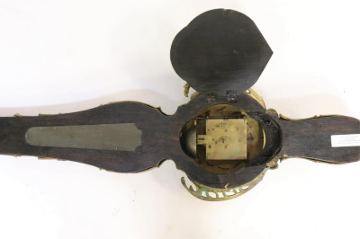 Boulle Marquetry Wall Clock Barometer, F. Lesage