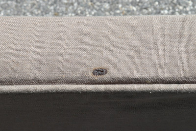 Contemporary Khaki Cotton Upholstered King Bed