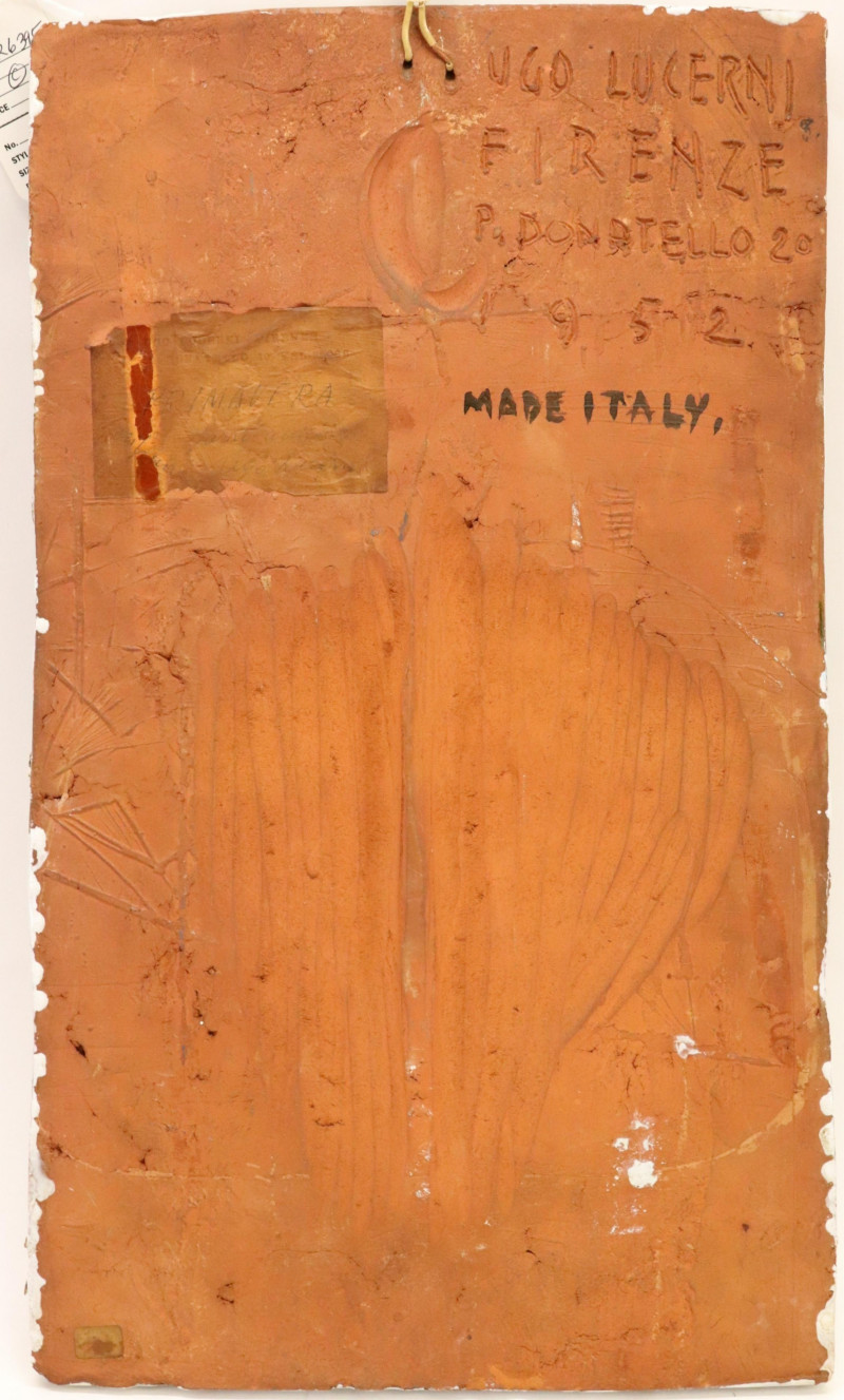 Ugo Lucerni, Girl with Butterflies Plaque, 1952