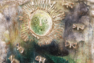 Ugo Lucerni, Girl with Butterflies Plaque, 1952