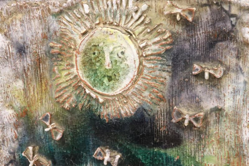 Ugo Lucerni, Girl with Butterflies Plaque, 1952