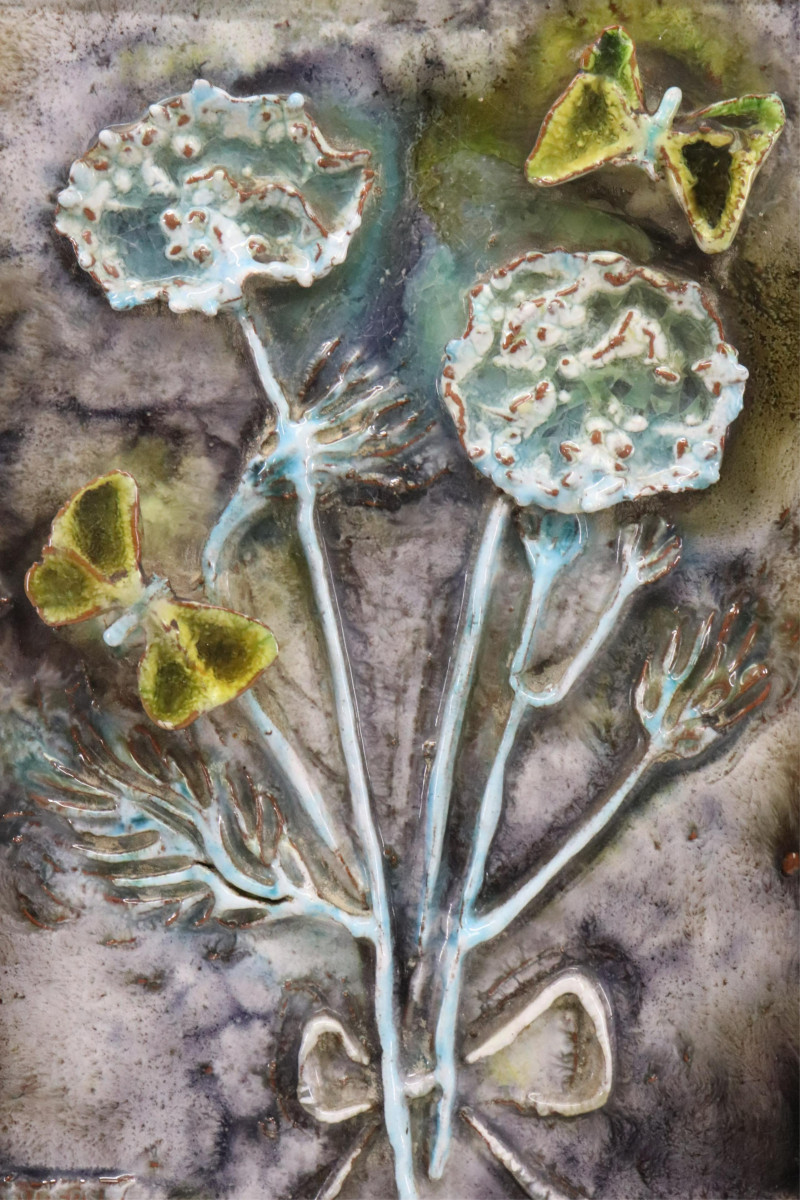 Ugo Lucerni, Flowers Butterflies Plaque &amp; Other