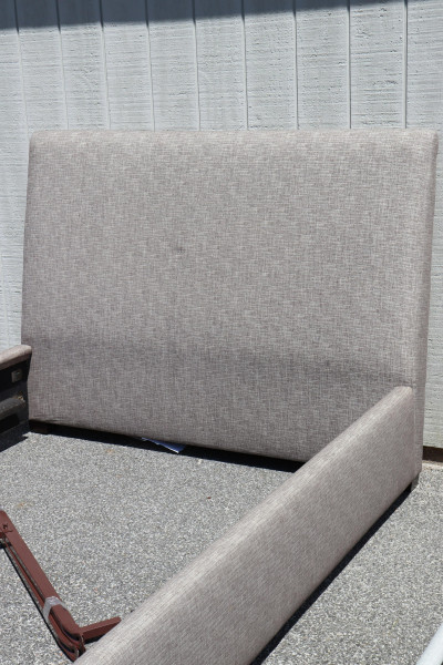 Contemporary Charcoal Cotton Queen Bed